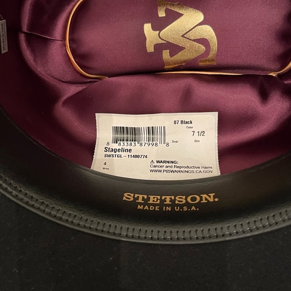 Stetson John Wayne Stageline Black 7  1/2 - Picture 7 of 16